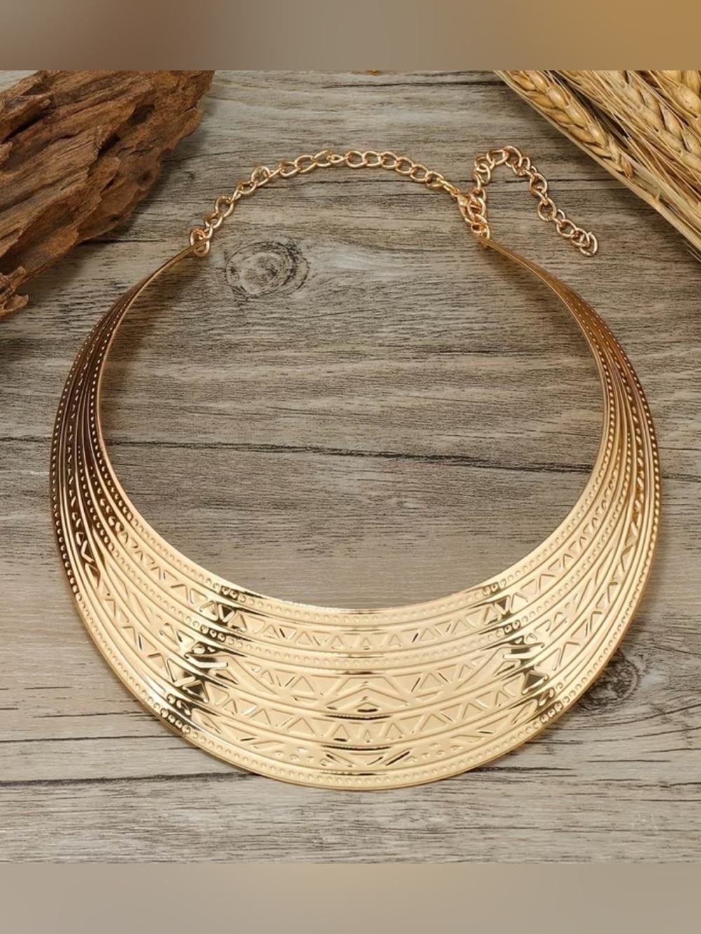NEW! Statement Gold Collar Statement Necklace 🌕 A3-121